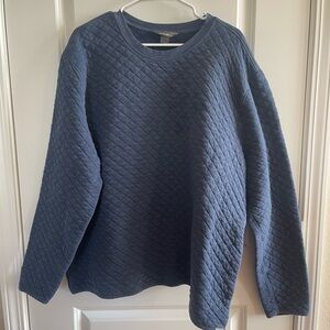 Eddie Bauer Navy Quilted Pullover